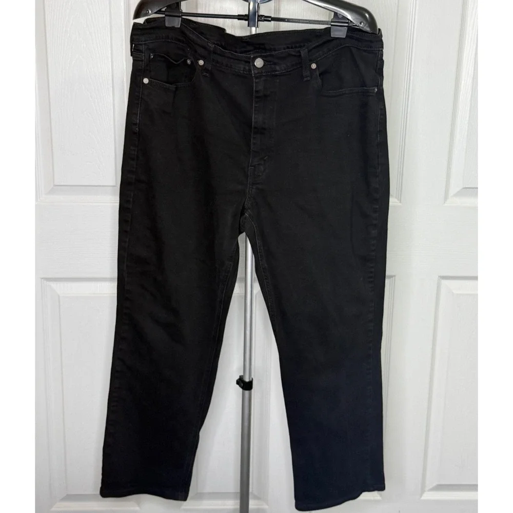 Levi's 541 Athletic Taper Jeans Mens 40x30 Black Stretch 18181-0422 WaterLess